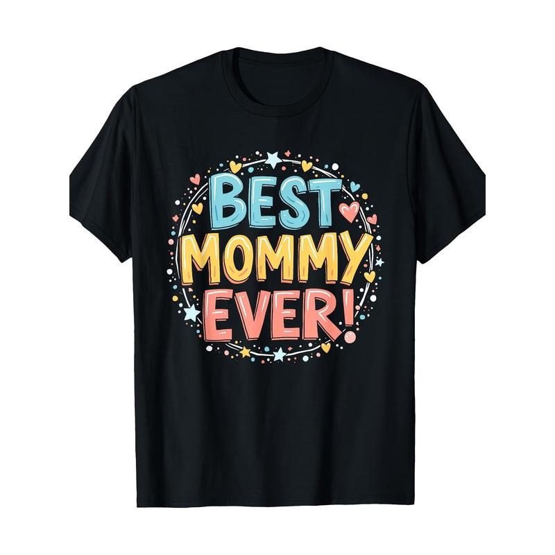Best Mommy Ever" TNF'WB shield Day T-Shirt | 100% Casual Tee for Women | Round Neck, Short Sleeve | Vibrant Geometric & Heart Design | Machine Washable | All-Season Comfort Fit | Ideal Gift for Moms, TNF Day Gifts for Mom style 02