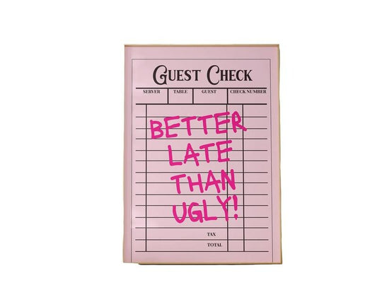 Better Late Than Ugly Wall Art Guest Check Print Wall Art, Cowgirl Aesthetic Western Art Vintage Bar Cart, Dorm Decor, Gifts For Women Wall Art, Poster Prints No Frame, Wall Hanging Decor, Wall Art Prints, Gifts For Birthday