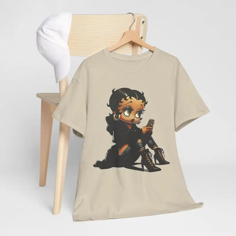 Betty B0op Shirt, Betty B0op Boop, Black Girl Magic Shirt, Melanin Shirt, Mother's Day Shirt, Betty Boop Diva, Black Currvy Giirl, Unisex T-Shirt, Gifts For Friend, Short Sleeve Tee Shirt, Gifts For Birthday