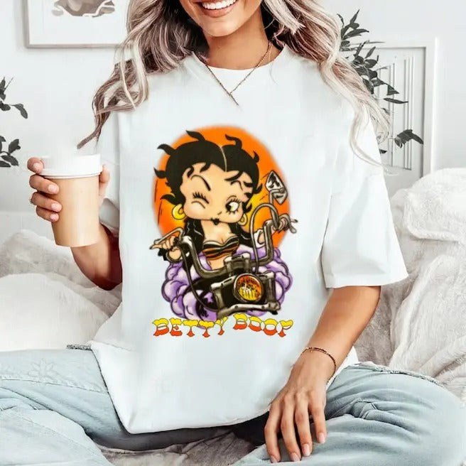 Betty Boop Motobike Shirt, Betty Boop Tee Shirt, Betty Boop Fan Tee Shirt, Betty Boop Sweatshirt, Gift For Fan Hoodie