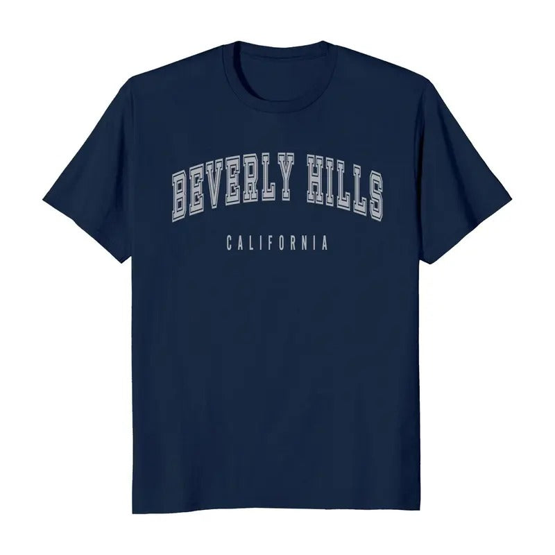 Beverly Hills California Classic Short Sleeve Men's T-Shirt Casual Cotton