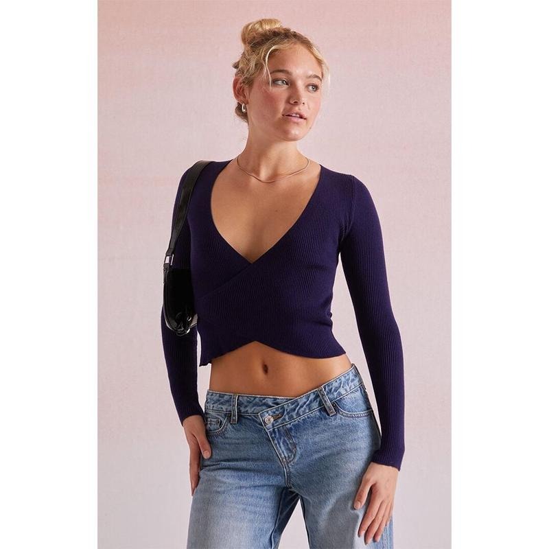 Beverly and Beck Women's Bella Wrap Sweater T-Shirts, Hoodie, Sweatshirt | DripVista.com