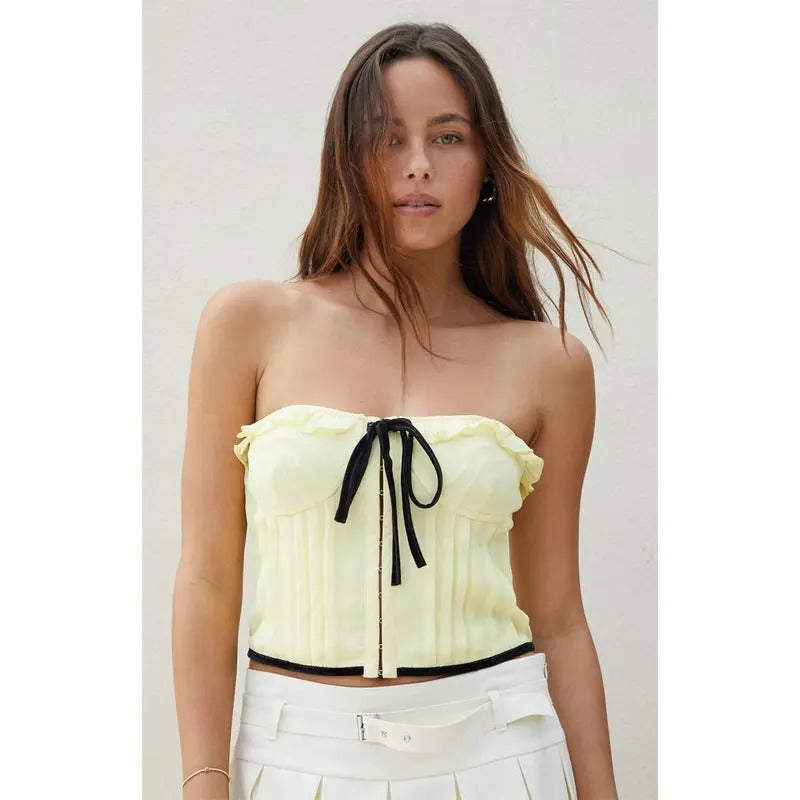 Beverly and Beck Women's Bianca Strapless Corset T-Shirts, Hoodie, Sweatshirt | DripVista.com