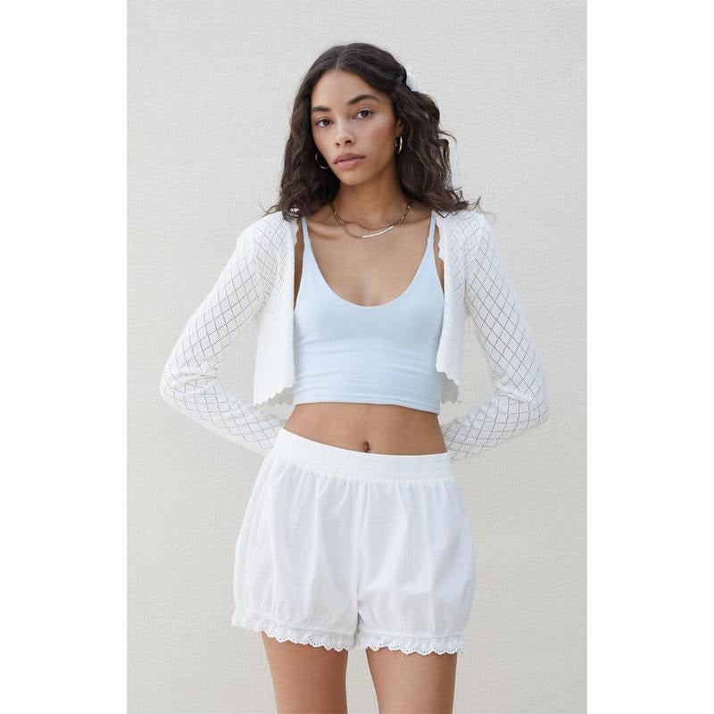 Beverly and Beck Women's Bloomer Eyelet Shorts T-Shirts, Hoodie, Sweatshirt | DripVista.com