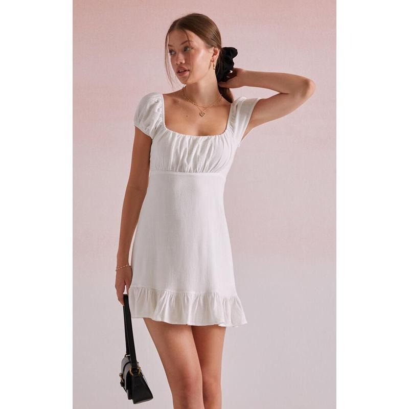 Beverly and Beck Women's Camille Tie Back Mini Dress T-Shirts, Hoodie, Sweatshirt | DripVista.com