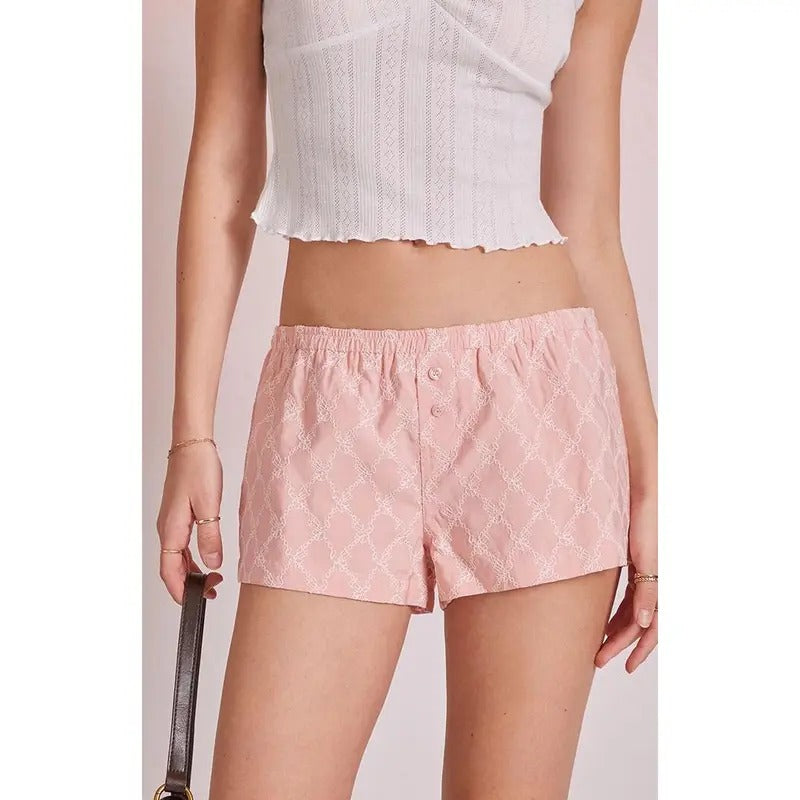 Beverly and Beck Women's Embroidered Micro Shorts T-Shirts, Hoodie, Sweatshirt | DripVista.com