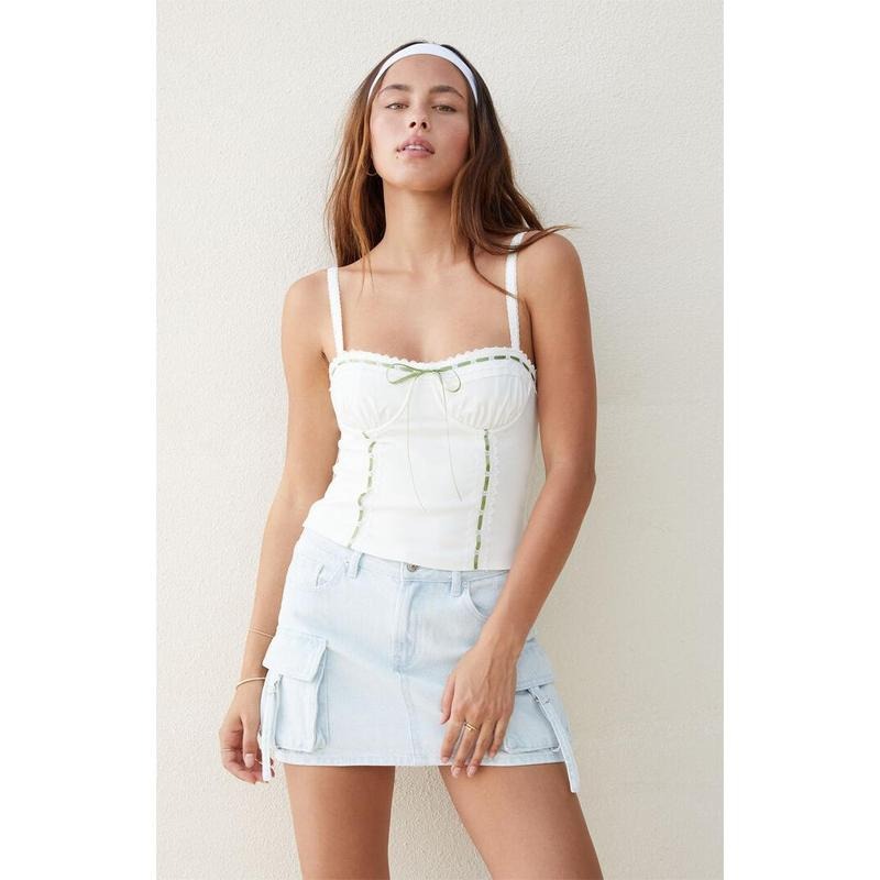 Beverly and Beck Women's Francesa Femme Trim Corset T-Shirts, Hoodie, Sweatshirt | DripVista.com