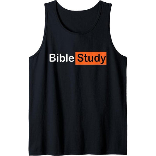 Bible Study Hub Logo Funny Sarcastic Adult Humor Tank Top MADE IN USA