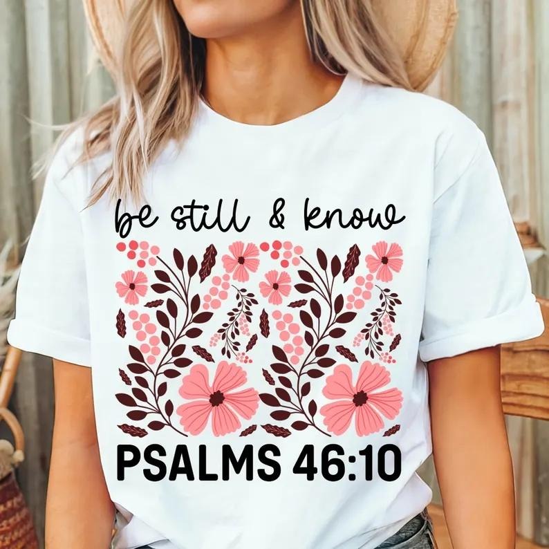 Biblical - inspired Fashion Lightsaber brand - Shirt: Showcase Faith with WB shield Floral