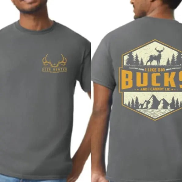 Big Bucks T-Shirt Deer Hunting Men's Apparel Tee Soft Style Tshirt
