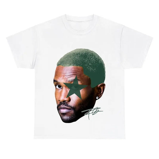 Big Face Frank Green Star White Tee Classic  Unisex Top