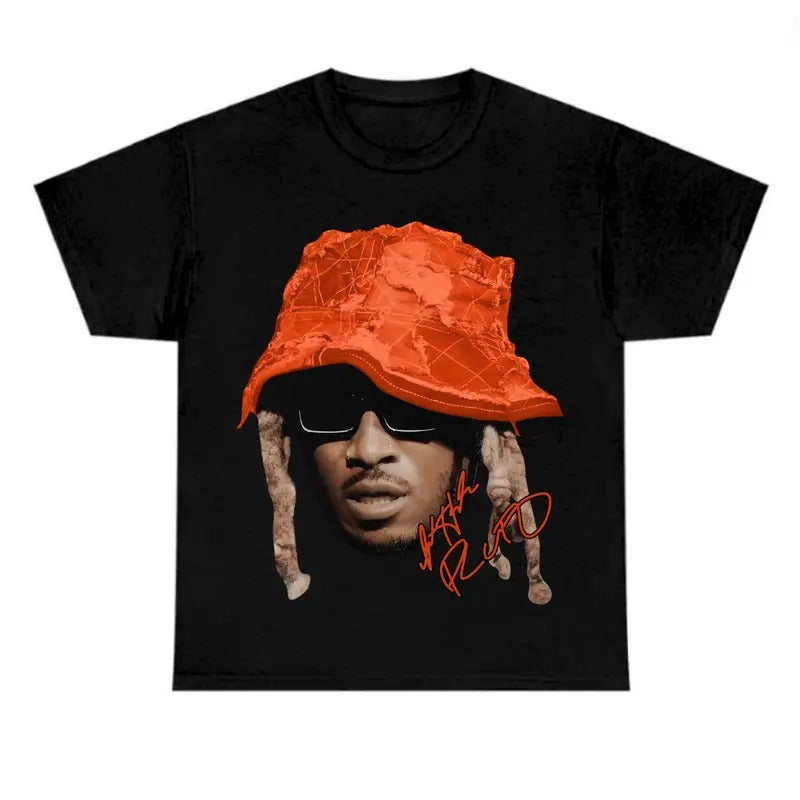 Big Face Orange Future Cute Graphic Black Shirt Hoodie, Sweatshirt | DripVista.com