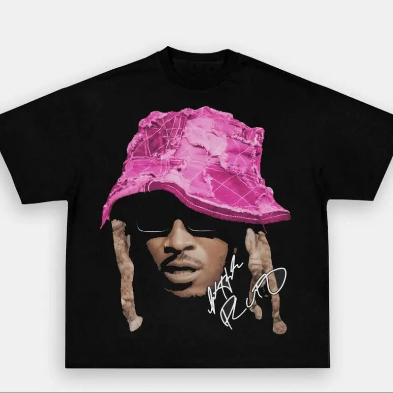 Big Face Pink Bucket Cotton Graphic Tee, Medium Hoodie, Sweatshirt | DripVista.com