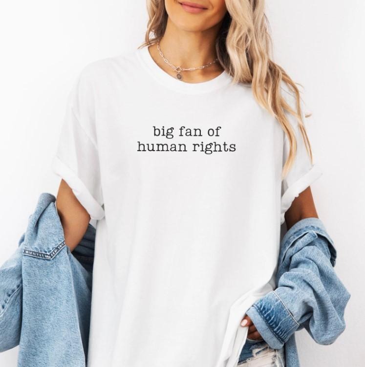 Big Fan Of Human Rights Shirt, Equality Tee, Social Justice Shirt, Political Protest Shirt, Activist Tee