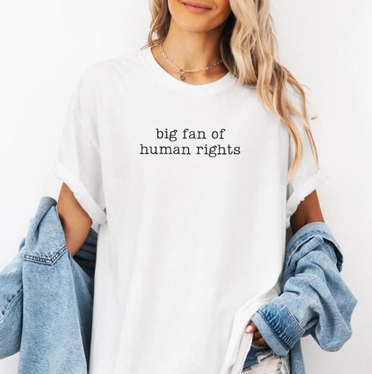 Big Fan Of Human Rights Shirt, Equality Tee, Social Justice Shirt, Political Protest Shirt, Activist Tee