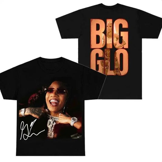 Big Glo Glorilla New Album Big Face Graphic Tee, Hip Hop Music Fabric Cotton T-shirt
