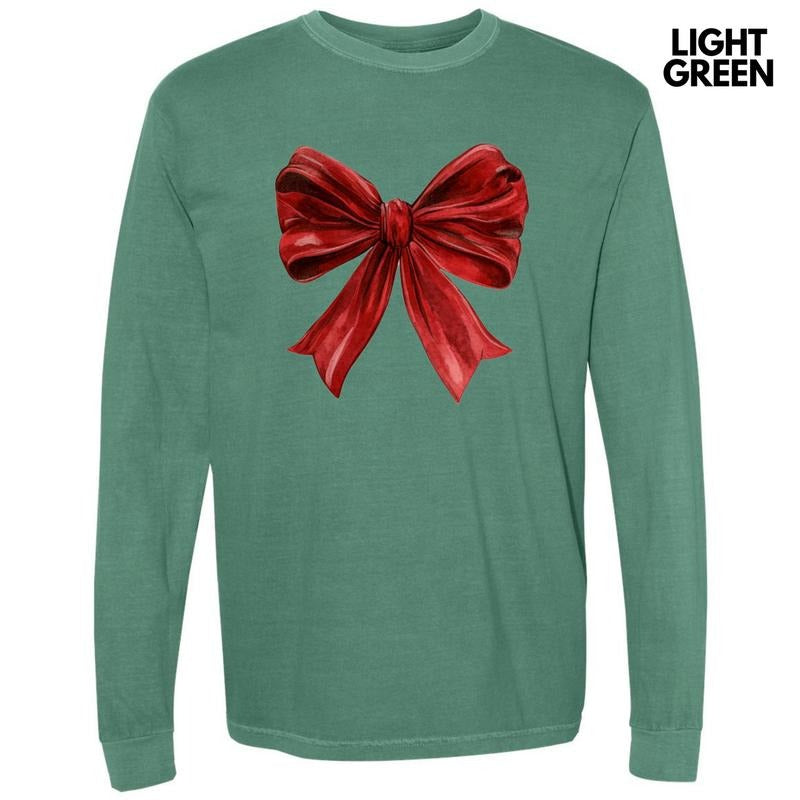 Big Red Ribbon Long Sleeve Comfort Colors T-Shirt 'NLB'