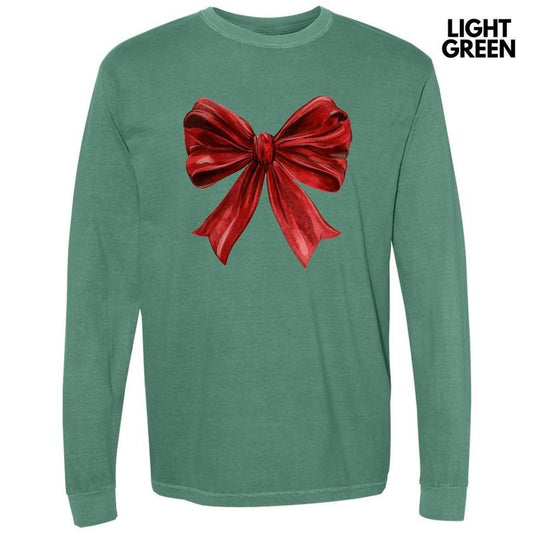 Big Red Ribbon Long Sleeve Comfort Colors T-Shirt 'NLB'