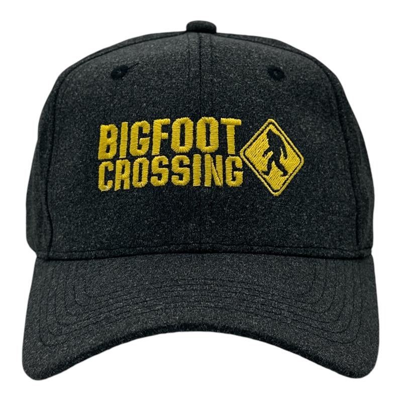 Bigfoot Crossing Hat Funny Sarcastic Sasquatch Novelty Cap Funny Hats Funny Sarcastic  Novelty Caps for Men Black -...