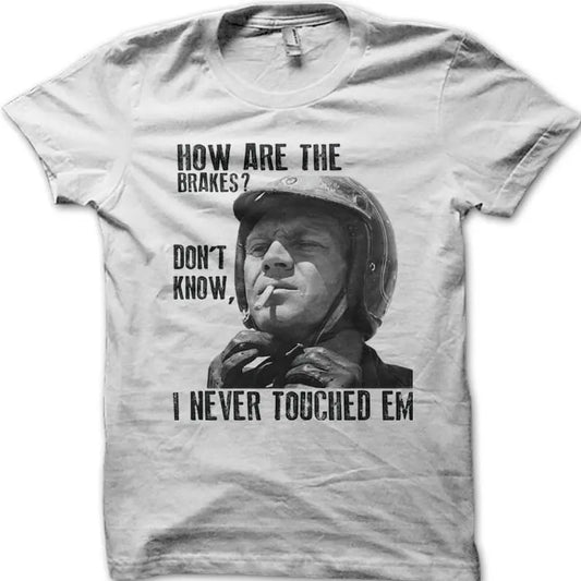 Biker Motorcycle How Are the Brakes Cafe Racer printed t-shirt