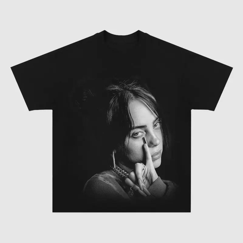 Billieee Eilishhh T-shirt, Graphic Tee Craze Hoodie, Sweatshirt | DripVista.com