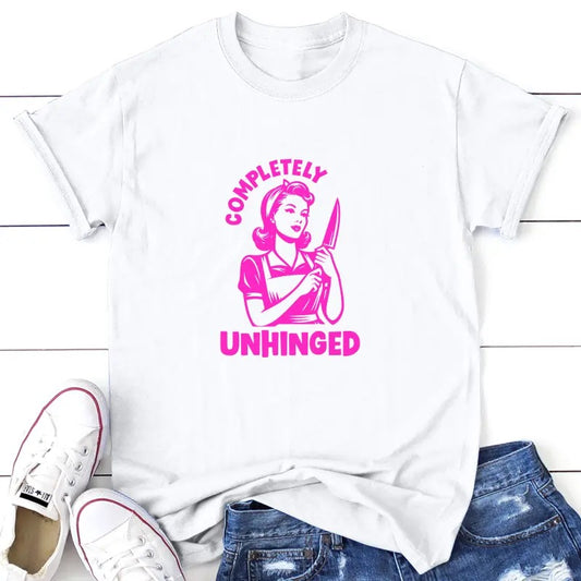 Completely Unhinged Apparel, Proudly Printed In The USA, Tee,  Gray / White / Blue / Black #sassy #cute
