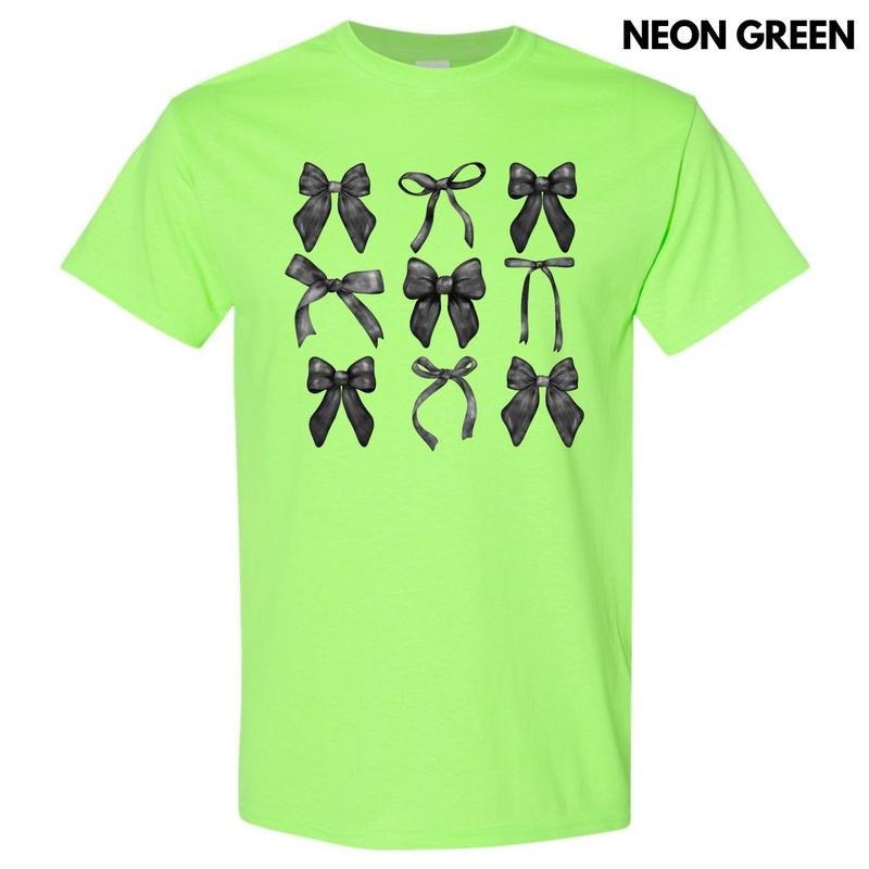 Black Bow Coquette Gildan Short Sleeve T-Shirt 'NLB' Hoodie, Sweatshirt | DripVista.com
