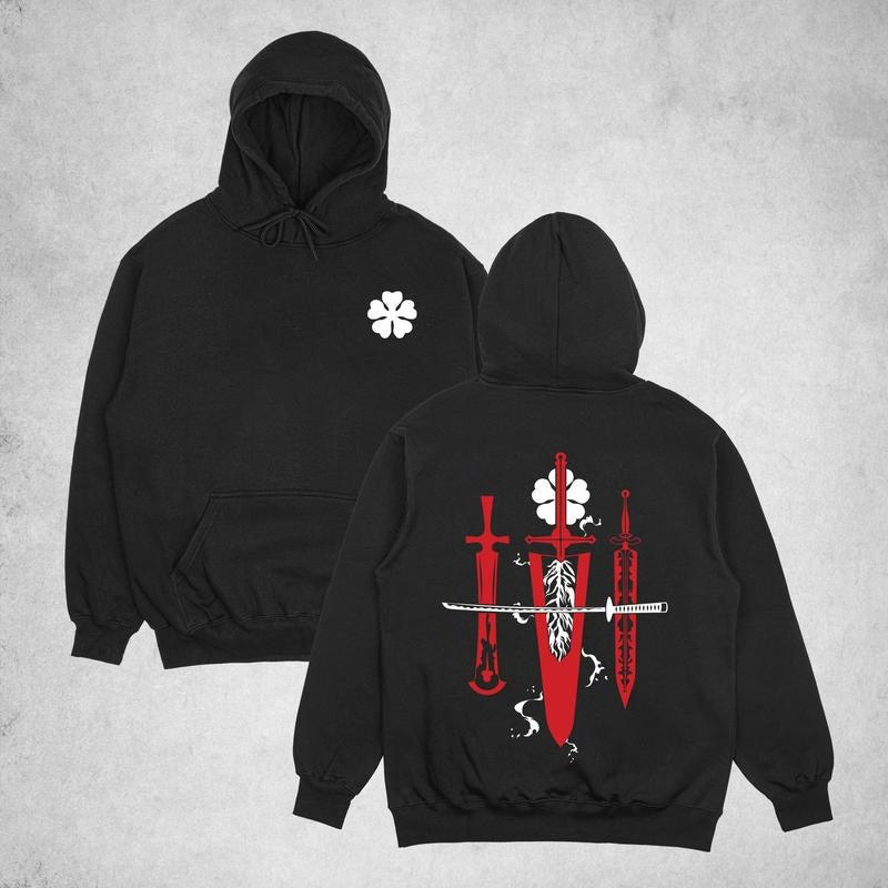 Black Clover 5, Anime Hoodie, Unisex Crewneck Basic T-Shirt T-shirt Hoodies & Sweatshirts | DripVista.com