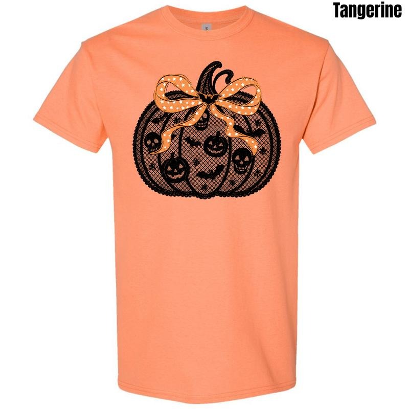Black Halloween Pumpkin Gildan T-Shirt 'NLB'