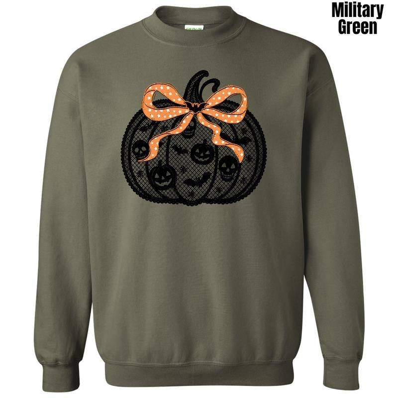 Black Halloween Pumpkin Sweatshirt 'NLB' T-Shirts, Hoodie | DripVista.com