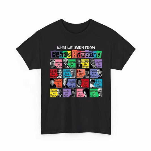 Black History Month Tshirt, What We Learn from Black History, Black Lives Matter Shirt, Unisex Casual Cotton 2025