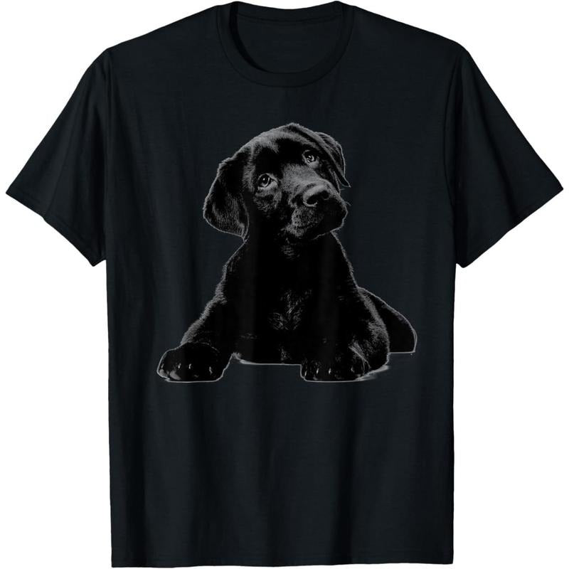 Black Lab Puppy Dog Shirt Graphic Tees Men - Dog Mom Shirt T-Shirt  made in usa Hoodie, Sweatshirt | DripVista.com