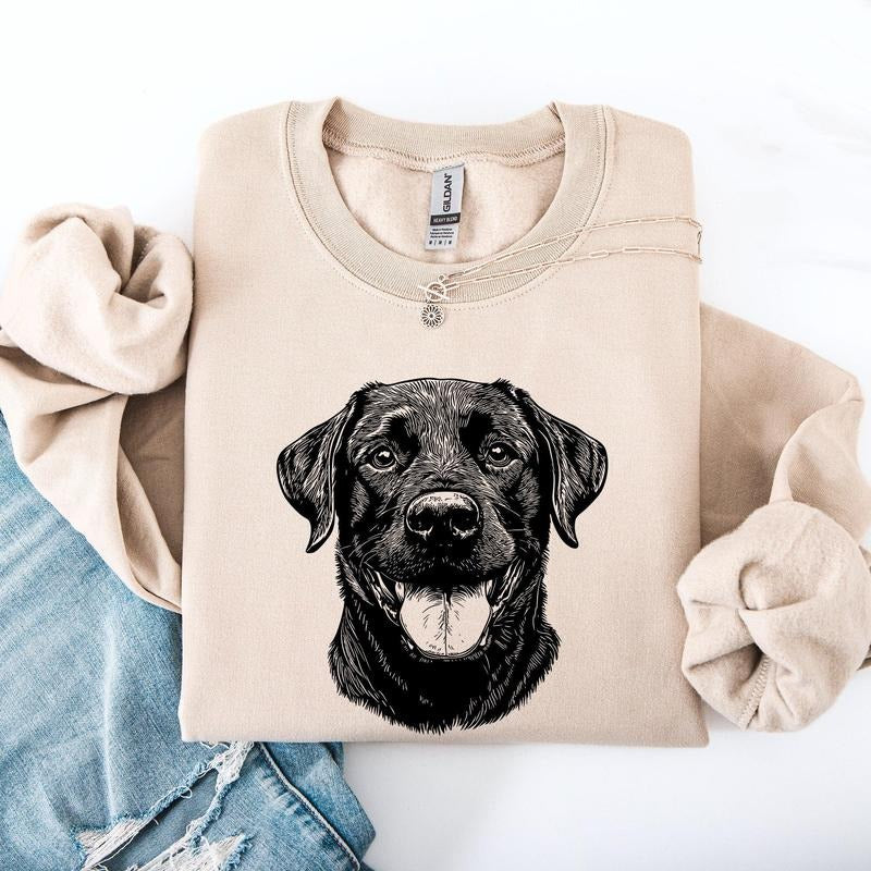 Black Lab, Labrador, Pet, Dog Breed Sweatshirt, Crew Neck, Women's, Crewneck T-Shirts, Hoodie | DripVista.com