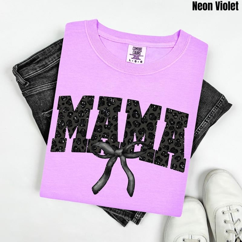 Black Leopard Mama Comfort Colors T-Shirt 'NLB' Hoodie, Sweatshirt | DripVista.com
