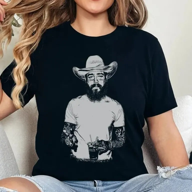 Black Malone Shirt, Country Shirt, Concert Shirt, Had Some Help Shirt, Posty Tee Cotton Fabric