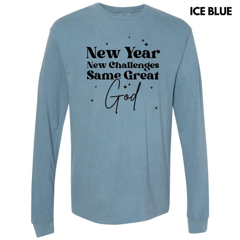 Black New Year Same God Long Sleeve Comfort Colors T-Shirt 'NLB' Hoodie, Sweatshirt | DripVista.com