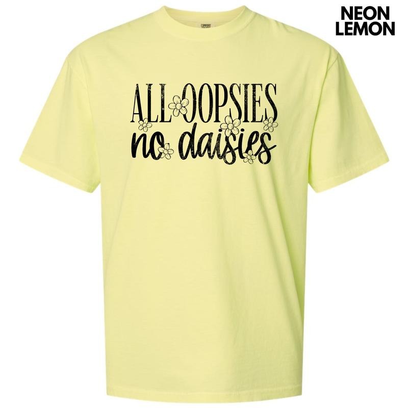 Black Oopsie Daisies Comfort Colors T-Shirt 'NLB' Hoodie, Sweatshirt | DripVista.com