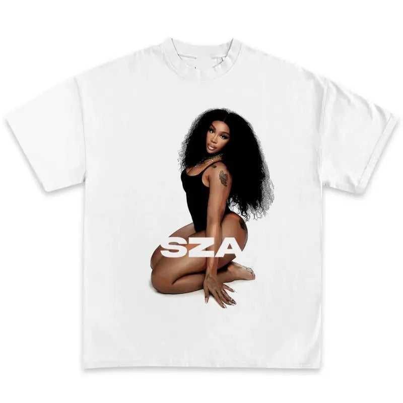 Black SZA Graphic T-Shirt Cotton Fabric   Tshirt Hoodie, Sweatshirt | DripVista.com