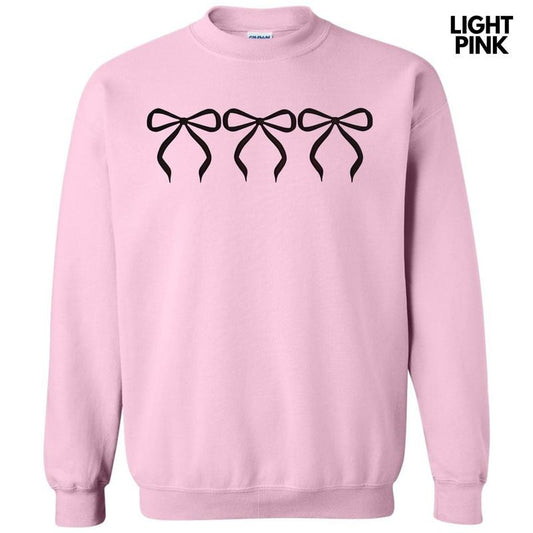 Black Triple Bows Puff Sweatshirt