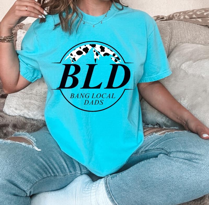 Black and White Cowprint Bang local dads Tee Cotton Fit