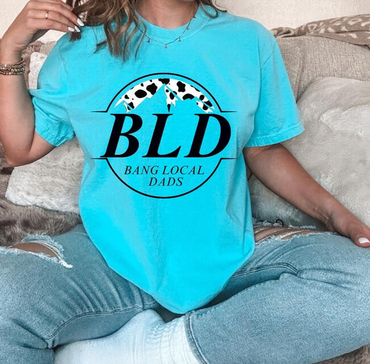 Black and White Cowprint Bang local dads Tee Cotton Fit