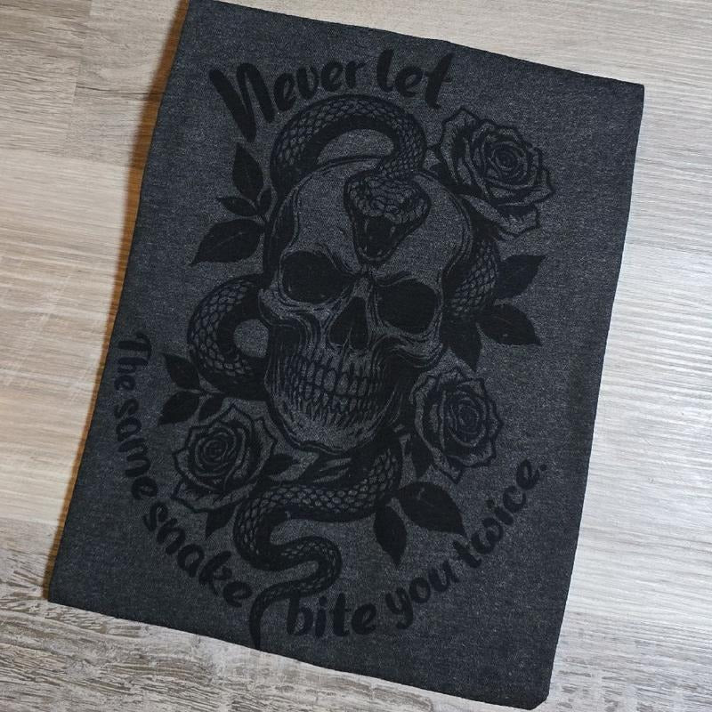 Black on Black never let the same snake bite you twice T-Shirts, Hoodie, Sweatshirt | DripVista.com