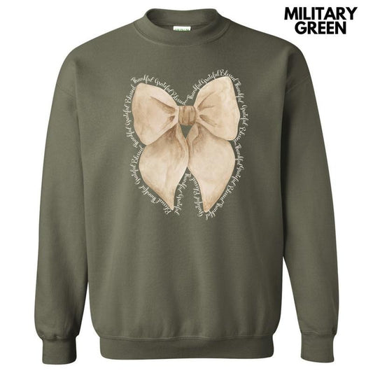 Blessed Beige Bow Sweatshirt 'NLB'