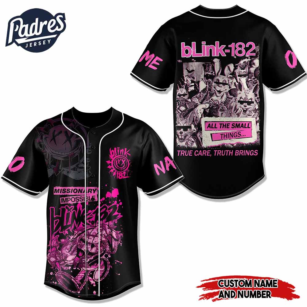 Blink-182 All The Small Things Baseball Jersey - Padres Jersey Oasis: Elevate Your Baseball Style Game