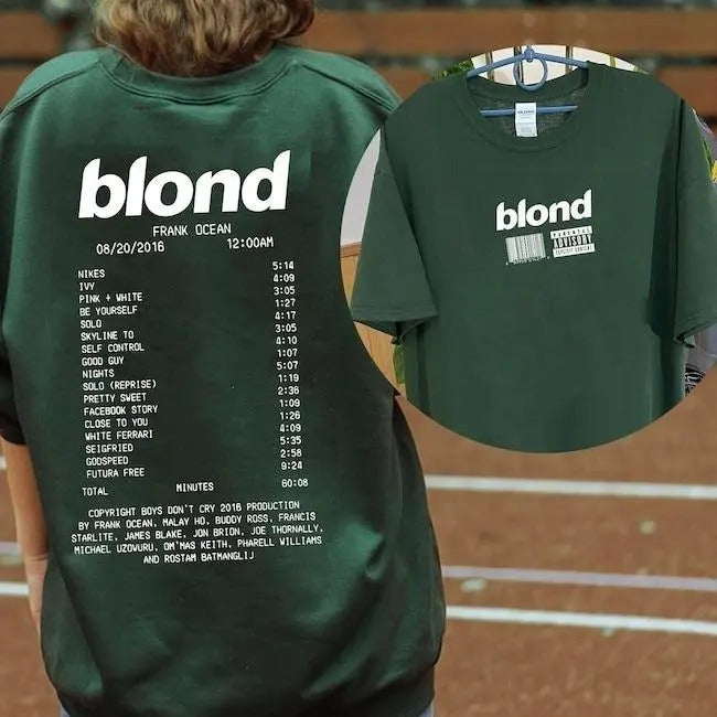 Blond Tracklist Music Songs 2 Sides Sweatshirt, Unisex Songs Tee for Fans