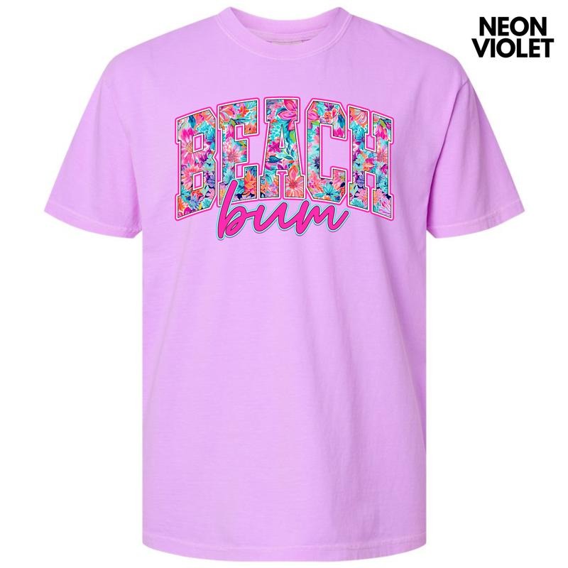 Blooming Beach Bum Comfort Colors T-Shirt 'NLB'