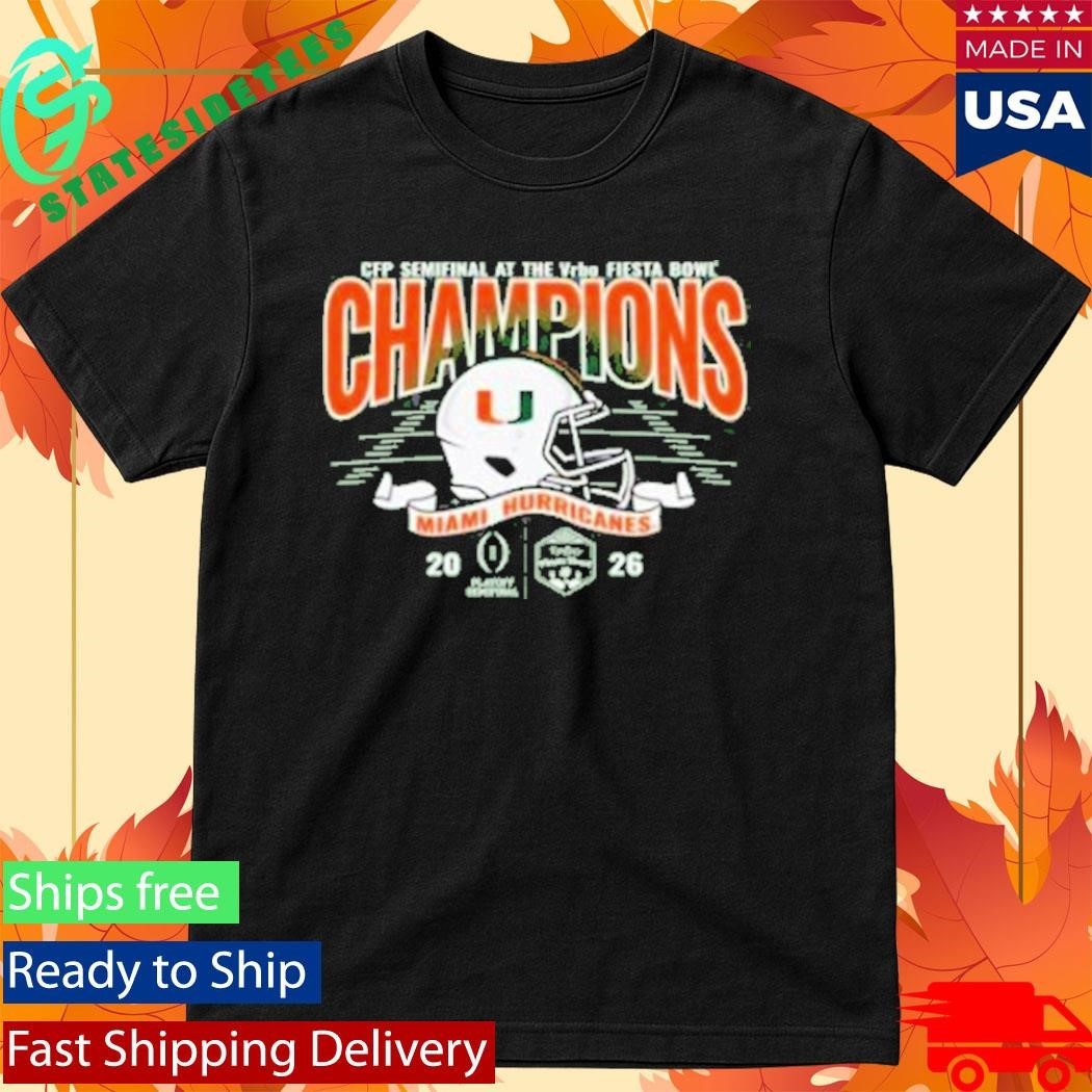 Blue 84 Miami 2026 Vrbo Fiesta Bowl Champions T-Shirt