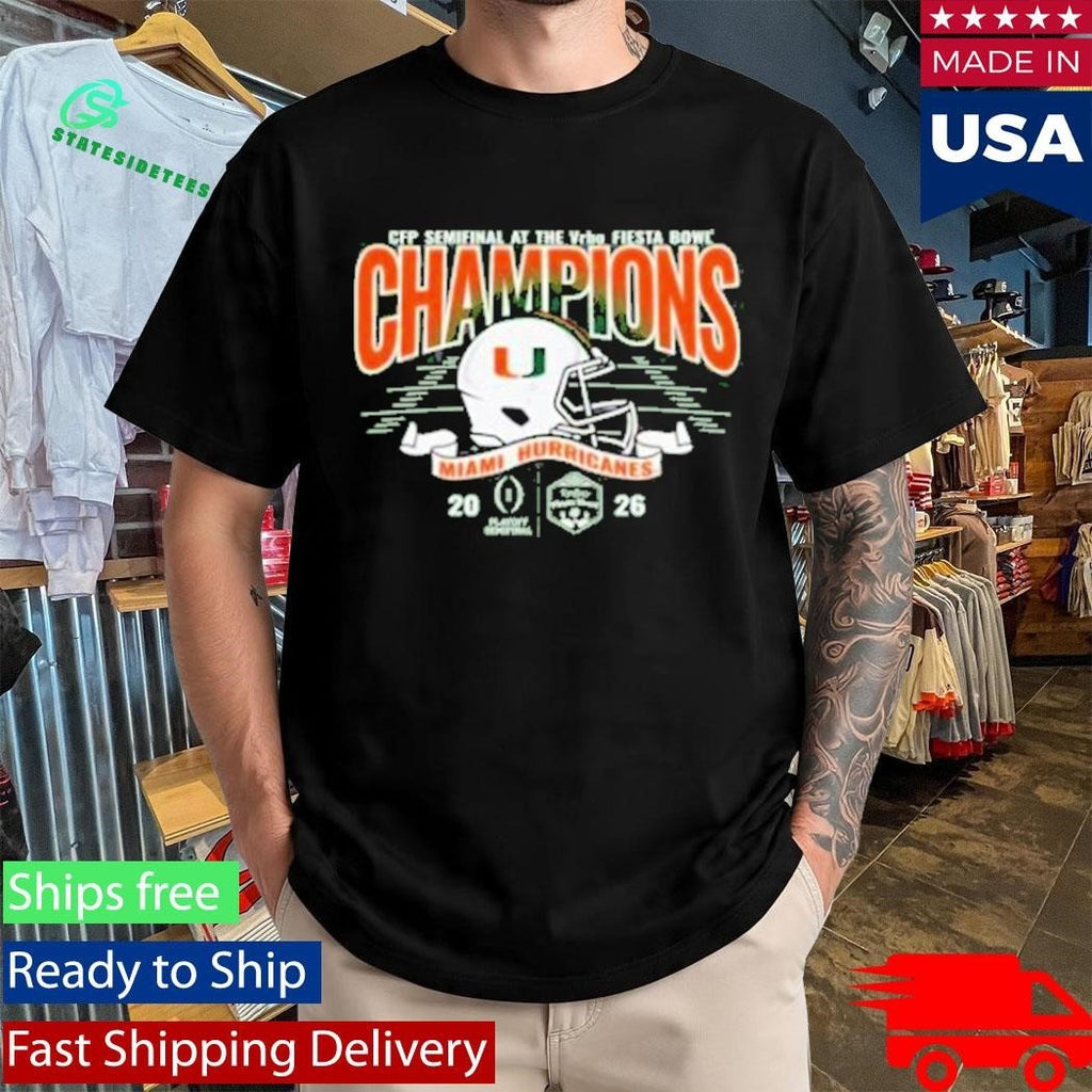 Blue 84 Miami 2026 Vrbo Fiesta Bowl Champions T-Shirt