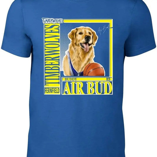 Blue Air Bud Buddy Fernfield Timberwolves T-Shirt