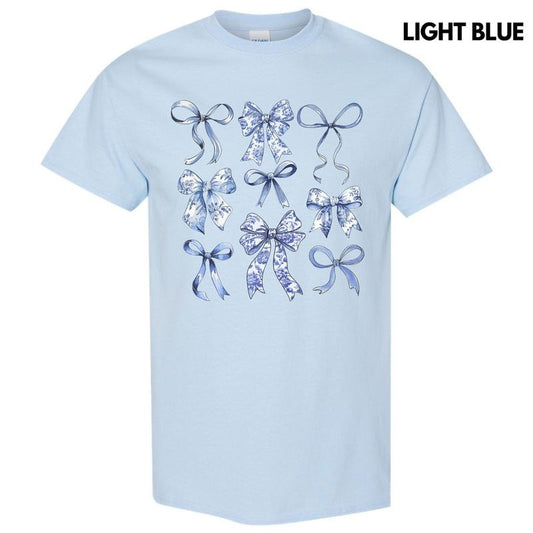 Blue Bow Coquette Collage Gildan Short Sleeve T-Shirt 'NLB'